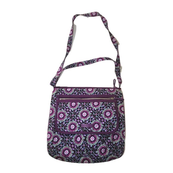 Vera Bradley Zip Hipster Crossbody Bag Lilac Medallion Purple Floral Lightweight - Picture 3 of 16